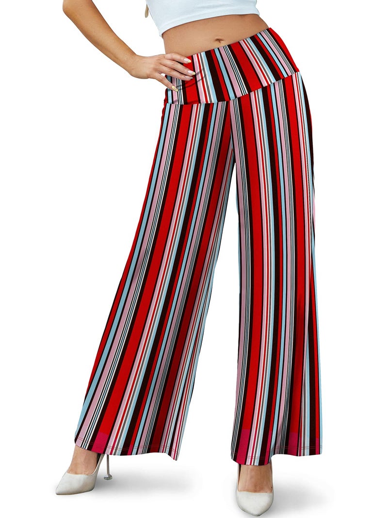 Arolina Women's Stretchy Wide Leg Palazzo Lounge Pants Casual Comfy High Waist Palazzo Pants - Image 3